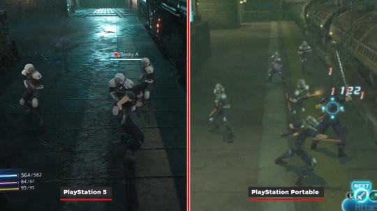 《最终幻想7：核心危机 再融合》PS5版与原版对比 画面提升(图2)