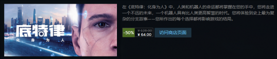 抓紧入手！ 《底特律》周促，平史低-50%！(图1)