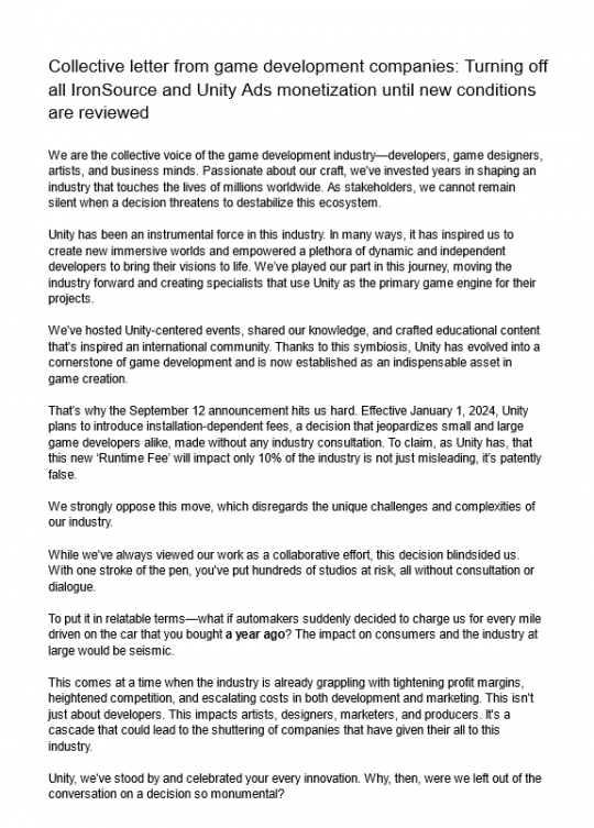 为向Unity抗议 多家手游开发商关闭游戏内广告(图2)