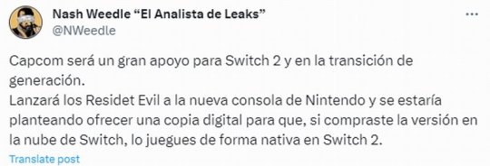 曝《生化危机》系列将推出数字版登陆Switch2(图1)
