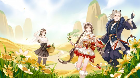 《天下3》草精节携免费时装【花红百日】来袭 限定表情等你免费获取！(图2)